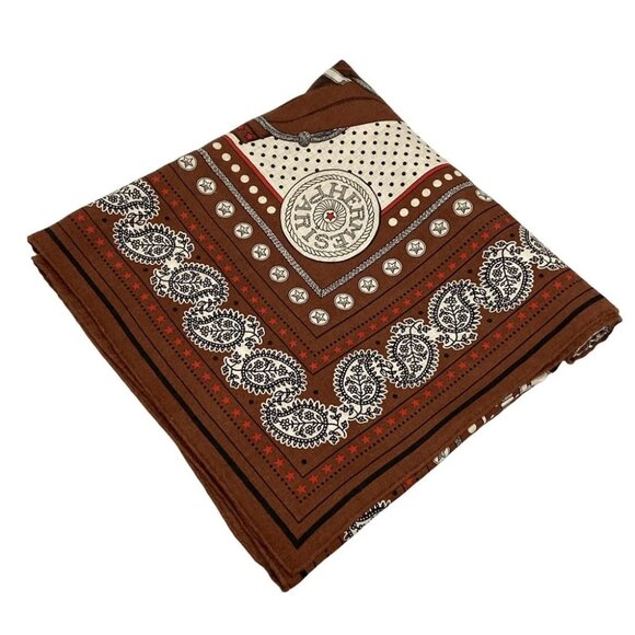 HERMES Carre Geant, Carres 140 - Dark Brown Cream Multi Cashmere Silk Scarf - Picture 1 of 7